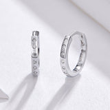 925 Sterling Silver Earrings with Pavé Setting CZ for Women