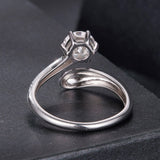 925 Sterling Silver 1 Carat Moissanite Ring for Women