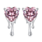925 Sterling Silver CZ Earrings with Pavé Setting for Women