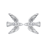 925 Sterling Silver Oxidized CZ Earrings for Women