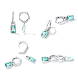 925 Sterling Silver Earrings with Pavé Setting CZ