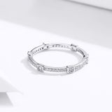 925 Sterling Silver Ring with Pavé Setting CZ - Size 6.0