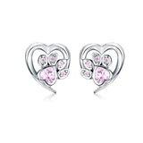 925 Sterling Silver Earrings with Pavé Setting CZ, 0.9cm for Women