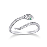 925 Sterling Silver CZ Plated Platinum Ring - Slim and Elegant Style