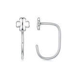 S925 Silver Brass and White Gold Plated 1.4cm Earrings for Women