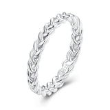 925 Sterling Silver Plated Platinum Ring Size 6 for Women