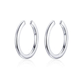925 Sterling Silver Earrings with Platinum Plating, 1.3cm for Women