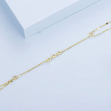 925 Sterling Silver White Gold Plated Adjustable Bracelet for Women
