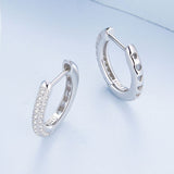 925 Sterling Silver Pavé Setting CZ Earrings for Women