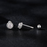 925 Sterling Silver 3mm Moissanite Earrings for Women