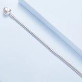 925 Sterling Silver + Pavé Setting White Gold Bracelet 17.0cm for Women