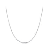 925 Sterling Silver Plated Platinum Necklace 400+50mm for Women