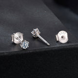 925 Sterling Silver 0.65 Carat Moissanite Earrings for Women
