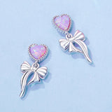 925 Sterling Silver Translucent Opal Earrings for Women