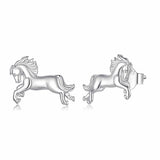925 Sterling Silver Earrings 0.9*1.3cm with White Gold Plating for Women