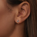 925 Sterling Silver Enamel and CZ Earrings for Women