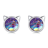 S925 Sterling Silver Resin Oxidized Silver Earrings
