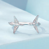 925 Sterling Silver Ring with White Gold Plating, 1.5mm Width
