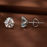 S925 Sterling Silver 2.00 Carat Moissanite Earrings for Women