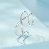 925 Sterling Silver Oxidized 0.7cm Ring for Women