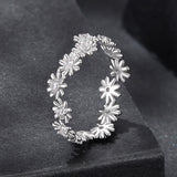925 Sterling Silver Moissanite 0.03ct Ring Size 7