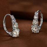 S925 Sterling Silver 0.50 Carat Moissanite Earrings for Women