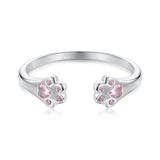 925 Sterling Silver White Gold Plated Pavé Setting CZ Ring