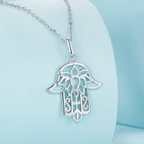S925 Sterling Silver Plated Platinum Adjustable Necklace for Women