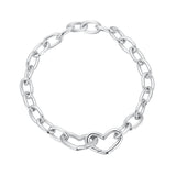925 Sterling Silver Plated White Gold 19.0 cm Bracelet