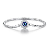 925 Sterling Silver Bracelet with CZ & Resin, Size 17.0