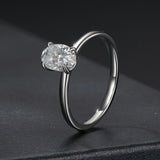 925 Sterling Silver Moissanite 1ct Ring Size 8