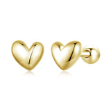 925 Sterling Silver Plated Platinum 5mm Earrings for Women