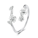 925 Sterling Silver Plated White Gold Ring for Women