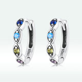 925 Sterling Silver Pavé Setting Earrings with CZ Stone