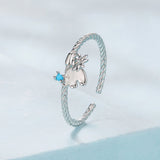 925 Sterling Silver Synthetic Turquoise Pendant 0.7x0.8cm for Women