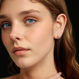 925 Sterling Silver Moissanite Earrings 1.3cm for Women