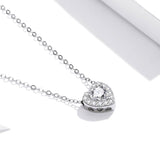 925 Sterling Silver Adjustable Cubic Zirconia Pendant Necklace for Women