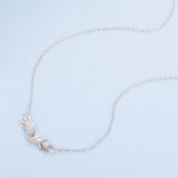 925 Sterling Silver Plated 40+5cm White Gold Necklace for Women