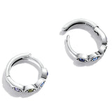 925 Sterling Silver Pavé Setting Earrings with CZ Stone