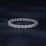 S925 Sterling Silver 2.0mm Moissanite Ring Size 9 for Women