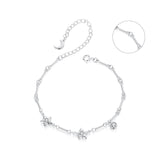 925 Sterling Silver White Gold Plated CZ Bracelet for Women
