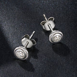 925 Sterling Silver 0.1 Carat Genuine Moissanite Earrings for Women