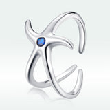 S925 Sterling Silver Oxidized Ring with Pavé Setting and CZ