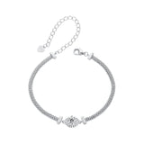 925 Sterling Silver 0.5 Carat Moissanite White Gold Plated Bracelet for Women