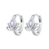 925 Sterling Silver Earrings with Pavé Setting CZ - 1.3x1.0cm - Oxidized Silver for Women
