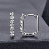 925 Sterling Silver Moissanite Earrings 1.4cm for Women