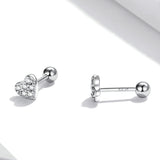 925 Sterling Silver Earrings with Pavé Setting CZ