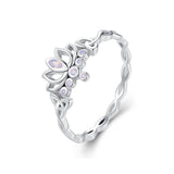 925 Sterling Silver Opal Nanometer Stone Ring Size 6.0 for Women