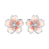 925 Sterling Silver Multi-Color Enamel Pavé CZ Earrings