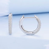 925 Sterling Silver Pavé Setting CZ Earrings for Women